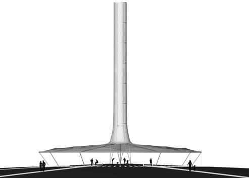 Ansicht mit Konstruktionsprinzip